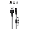 کابل تبدیل مغناطیسی USB به Lighting / MicroUSB / USB-C ارلدام مدل EC-IMC022 طول 1 متر